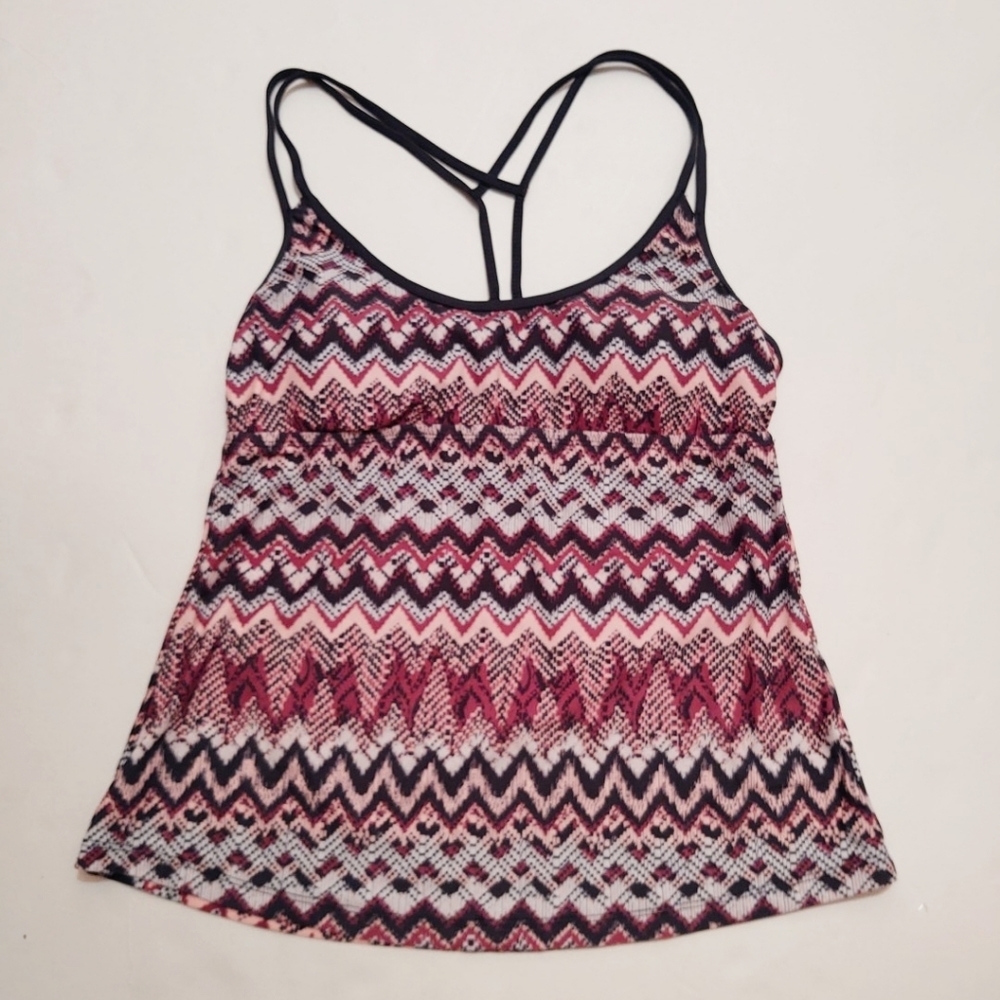 Target Mossimo Tankini Chevron Racerback Top Size Small
